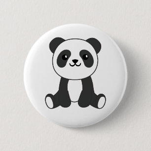 Panda Niedlicher Tiere Kids Baby Bear Pandas Butto Button