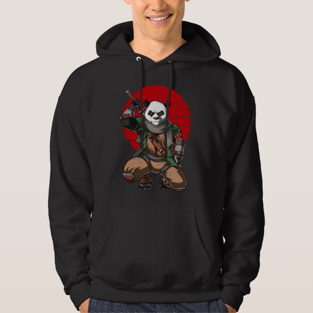 Panda Ninja Samurai Hoodie (Vorderseite)