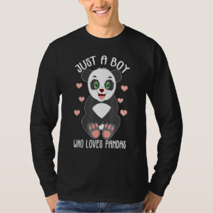 Panda nur ein Junge, der Pandas liebt T-Shirt