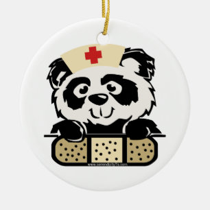 Panda Nurse Keramikornament