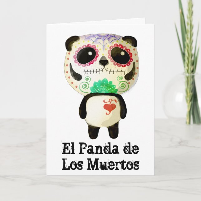 Panda of The Day of The Dead Karte (Vorderseite)