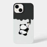 Panda Paint Tropfen - Minimalistisches Handy-Fall 