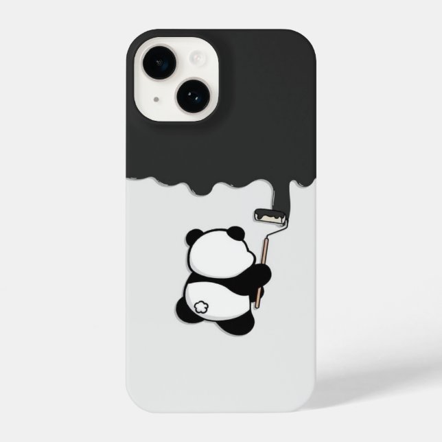 Panda Paint Tropfen - Minimalistisches Handy-Fall  iPhone Hülle (Rückseite)