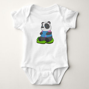Panda Painter Paint-Pinsel Baby Strampler