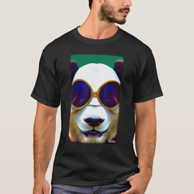 Panda Panda Bear Sunglasses Wildlife Animals Zoo F T-Shirt (Vorderseite)