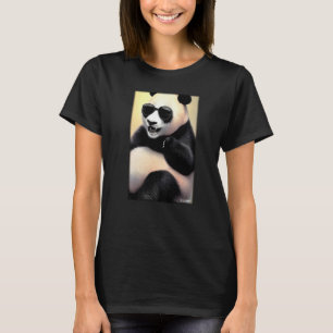 Panda Panda Bear Sunglasses Wildlife Animals Zoo F T-Shirt