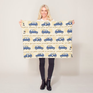 Panda Panda Pan blue beige Fleecedecke