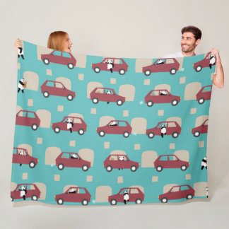 Panda Panda Pan red Fleecedecke