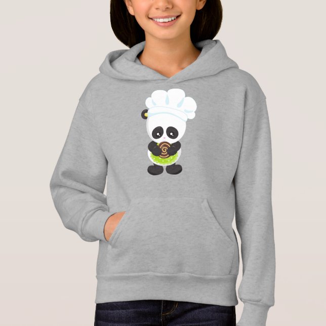 Panda, Panda, Panda mit Keks Hoodie (Vorderseite)