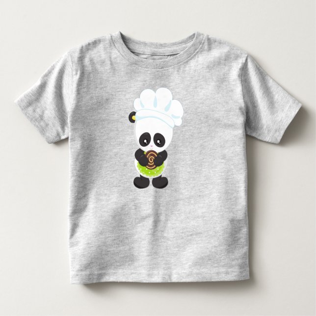 Panda, Panda, Panda mit Keks Kleinkind T-shirt (Vorderseite)