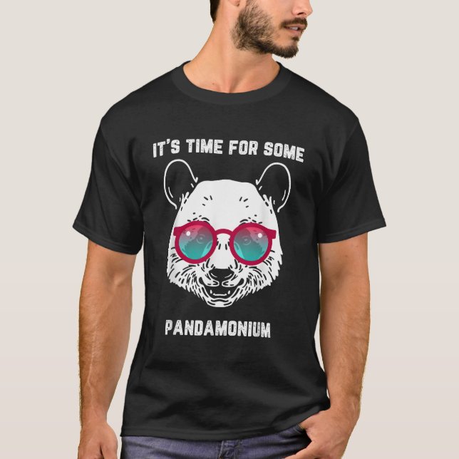 Panda Pandamonium Panda Panda Panda Panda T-Shirt (Vorderseite)
