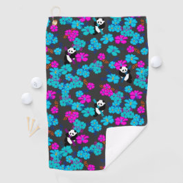 Panda Paradise Bloom Golfhandtuch