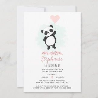 Panda Party Einladung