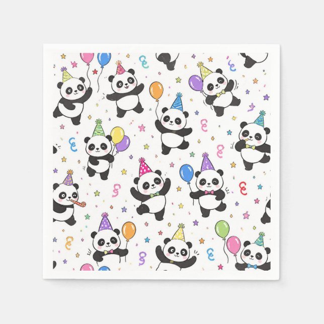 Panda-Party Serviette (Vorderseite)