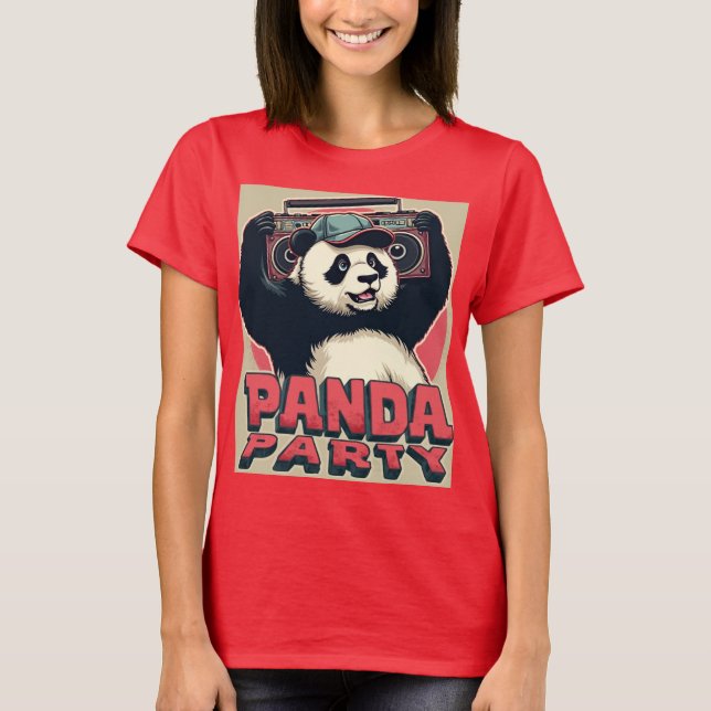 Panda Party - Spaß und Vergnügen T-Shirt (Vorderseite)
