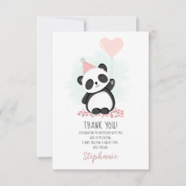 Panda Party Vielen Dank Einladung