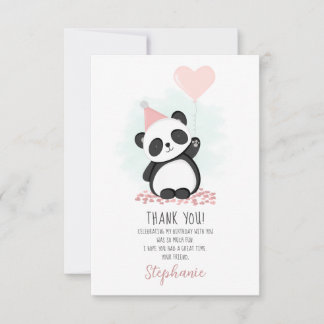Panda Party Vielen Dank Einladung