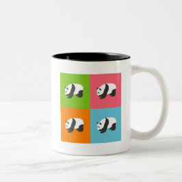 Panda Pattern Zweifarbige Tasse