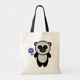 Panda Peace Flower Tote Bag Tragetasche