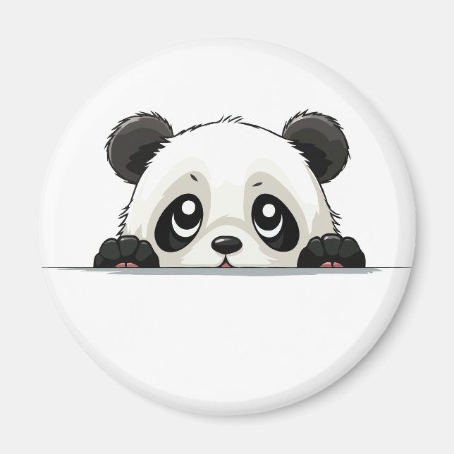 Panda Peeking Niedlich Adorable Funny Animal Carto Magnet (Vorne)