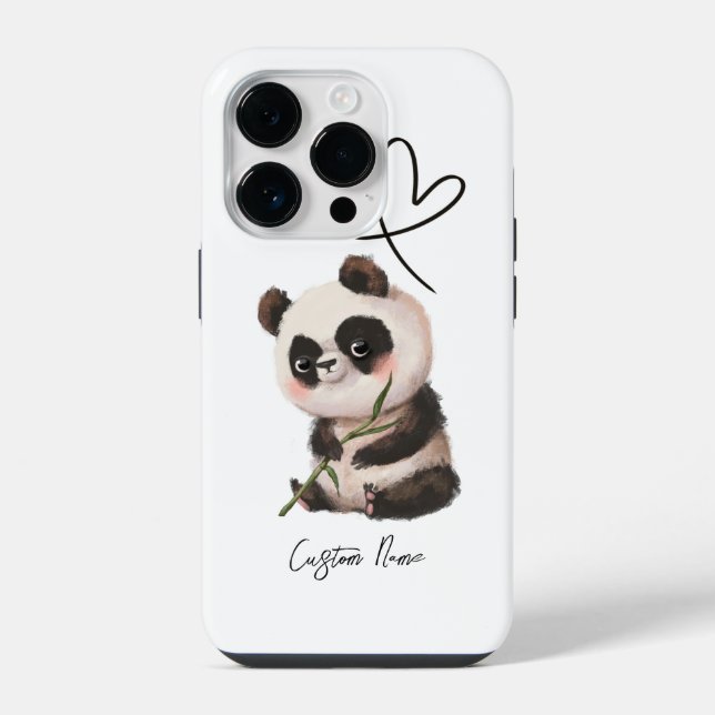 Panda Phone Case anpassen iPhone Hülle (Rückseite)