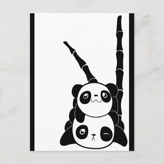 Panda Pile Postcard Postkarte (Vorderseite)