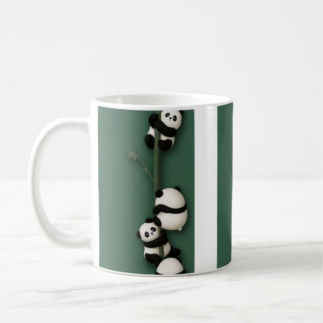 Panda Pile-Up Bamboo Balance The Panda Ladder Clim Kaffeetasse (Links)