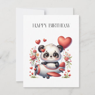 Panda-Pilot-Geburtstag Einladung