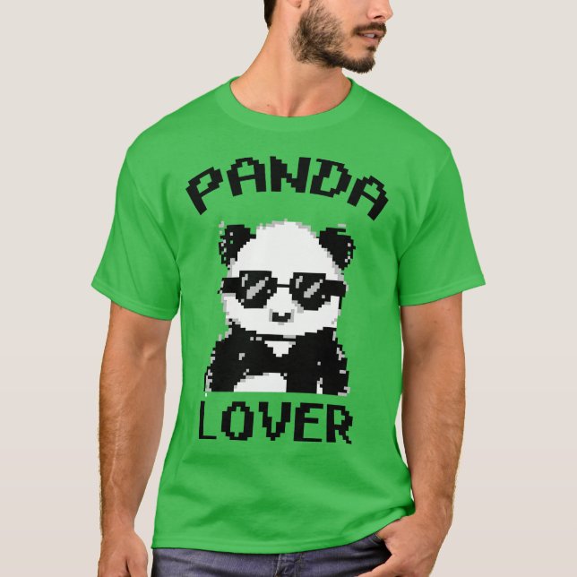 Panda Pixel Art T-Shirt (Vorderseite)
