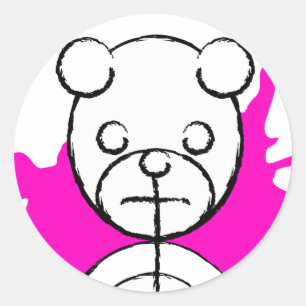Panda-Platz. Runder Aufkleber