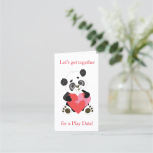 Panda Play Date Mama ruft Appointing Card Terminkarte