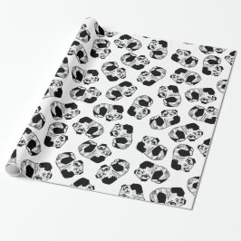 Panda Play Wrapping Paper, 30" x 6' Geschenkpapier