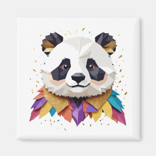 Panda Playful Adorable Fun Tier farbenfroh fröhlic Magnet