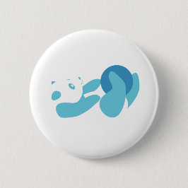 Panda Playing (blau) Button
