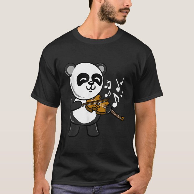 Panda Playing Violin T-Shirt (Vorderseite)