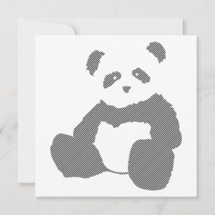 Panda-Plüsch Einladung