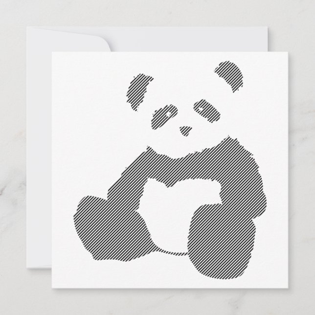 Panda-Plüsch Einladung (Vorderseite)