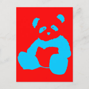 Panda-Plüsch Postkarte