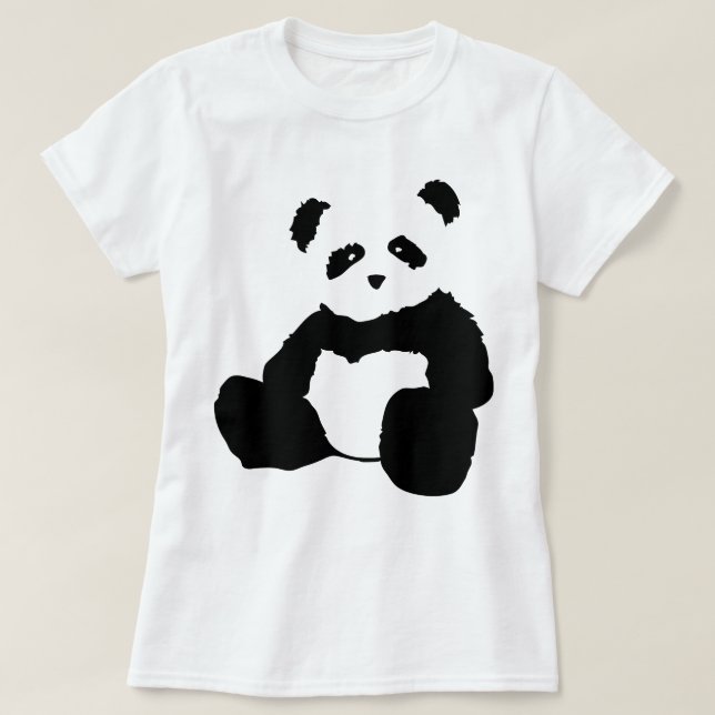 Panda-Plüsch T-Shirt (Design vorne)