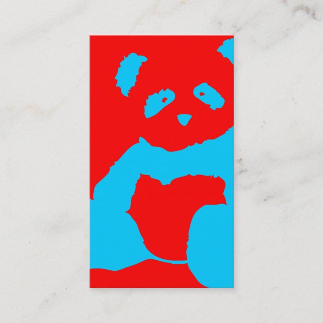 Panda-Plüsch Visitenkarte (Vorderseite)