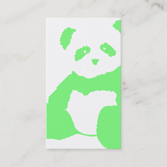 Panda-Plüschstreifen Visitenkarte (Vorderseite)