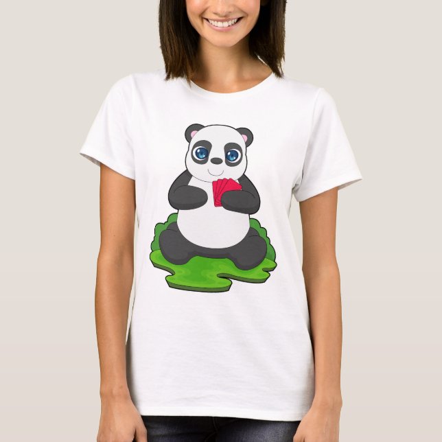 Panda Poker Poker cards Card game T-Shirt (Vorderseite)