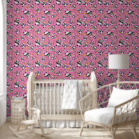 Panda polka dot kids pink peeling and stick