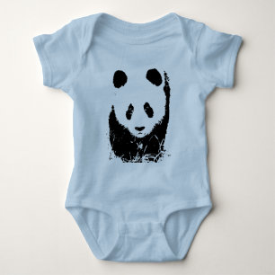 Panda Pop Art Baby Strampler