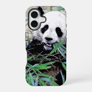 Panda Pop-Art iPhone 16 Hülle