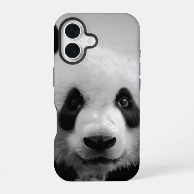 Panda Pop-Art iPhone 16 Hülle (Rückseite)
