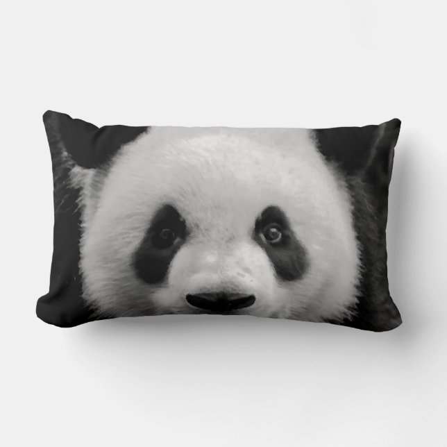 Panda Pop Art Lumbar Pillow Lendenkissen (Vorderseite)