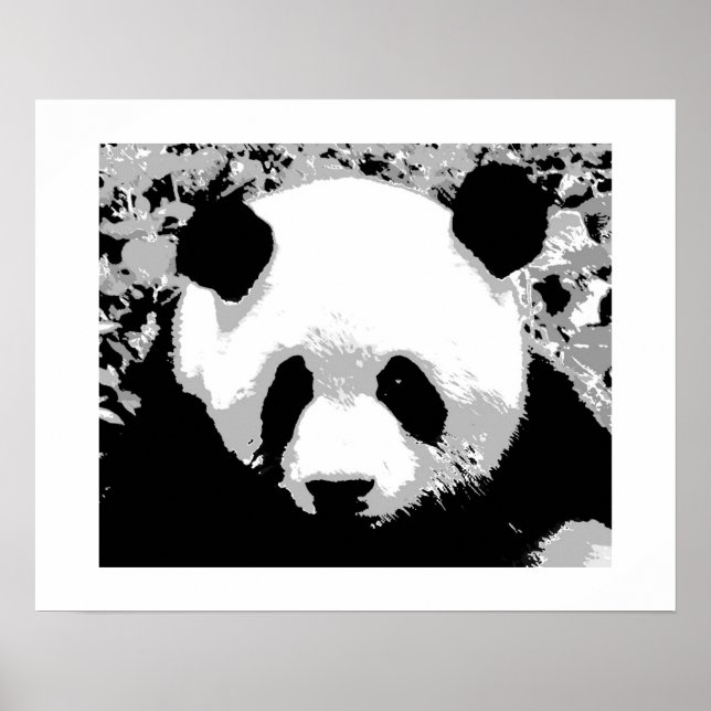 Panda Pop Art Poster Druck - Panda Poster (Vorne)