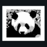 Panda Pop Art Poster Print - Panda Poster<br><div class="desc">Rett Pandas - Panda Black & White Pop Art Image - Panda Portrait - Panda Face / Head Pop Art Art Digital Artwork - Protect Pandas - Nature Environment Green World - Bär / Animal Images - Retten Pandas - Retten Sie den Planeten</div>