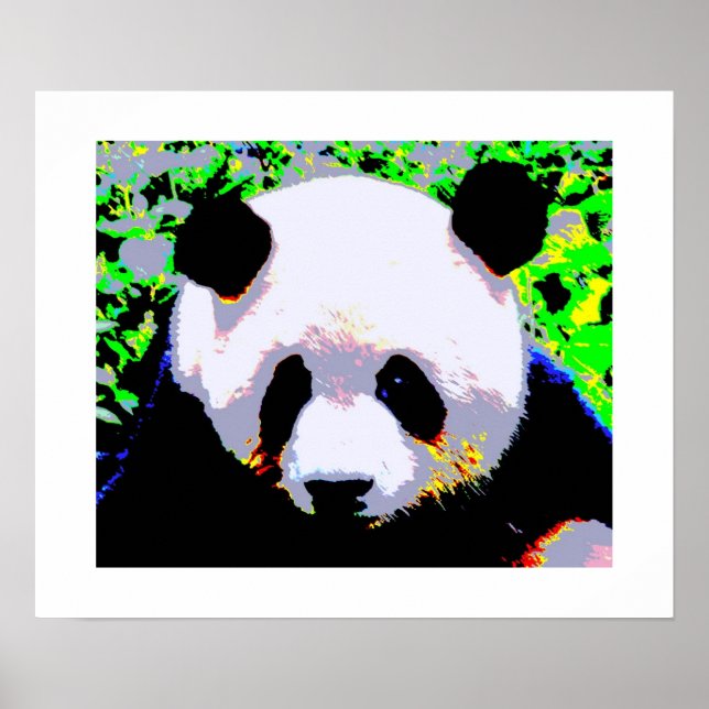 Panda Pop Art Poster Print - Panda Poster (Vorne)